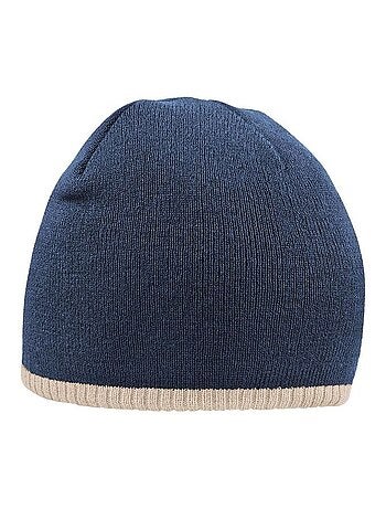 Bonnet tricoté bicolore unisexe adulte - beechfield