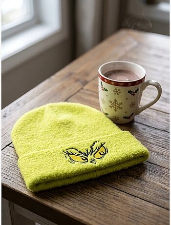 Bonnet tricoté doux et extensible the grinch