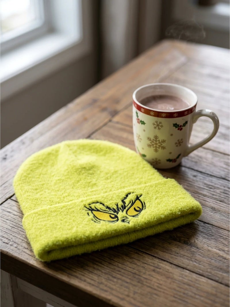 Bonnet tricoté doux et extensible the grinch Vert - Kiabi
