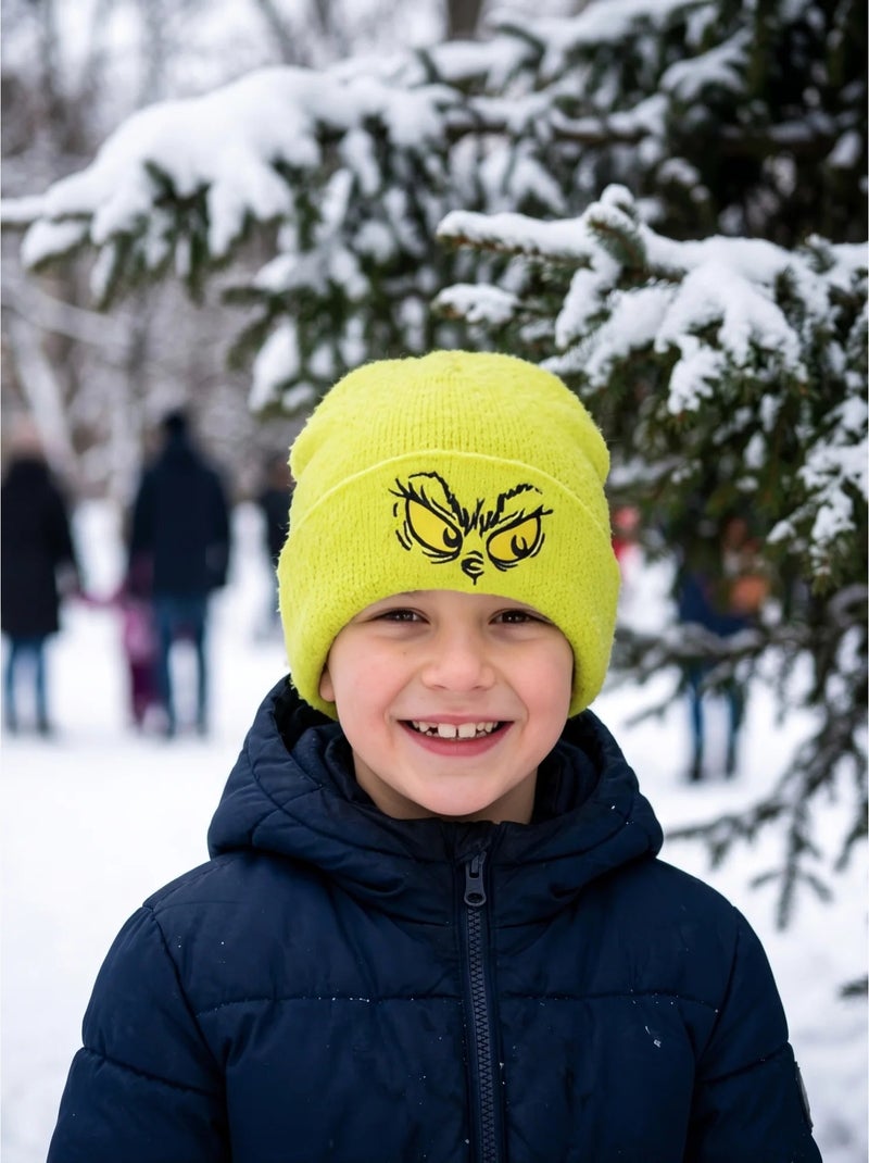 Bonnet tricoté doux et extensible the grinch Vert - Kiabi