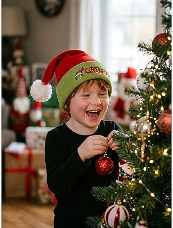 Bonnet tricoté enfant the grinch