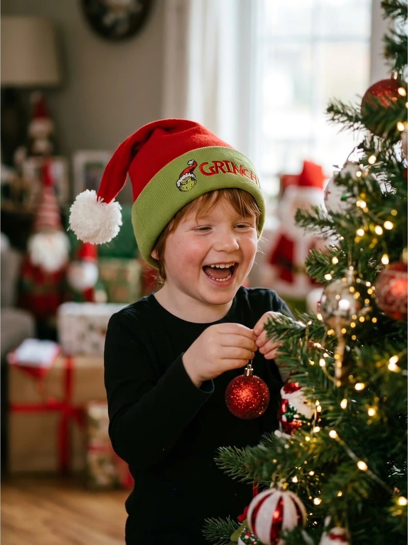 Bonnet tricoté enfant the grinch Vert - Kiabi