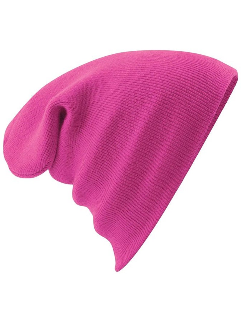 Bonnet tricoté pour enfants/jeunes - beechfield Rose fushia - Kiabi