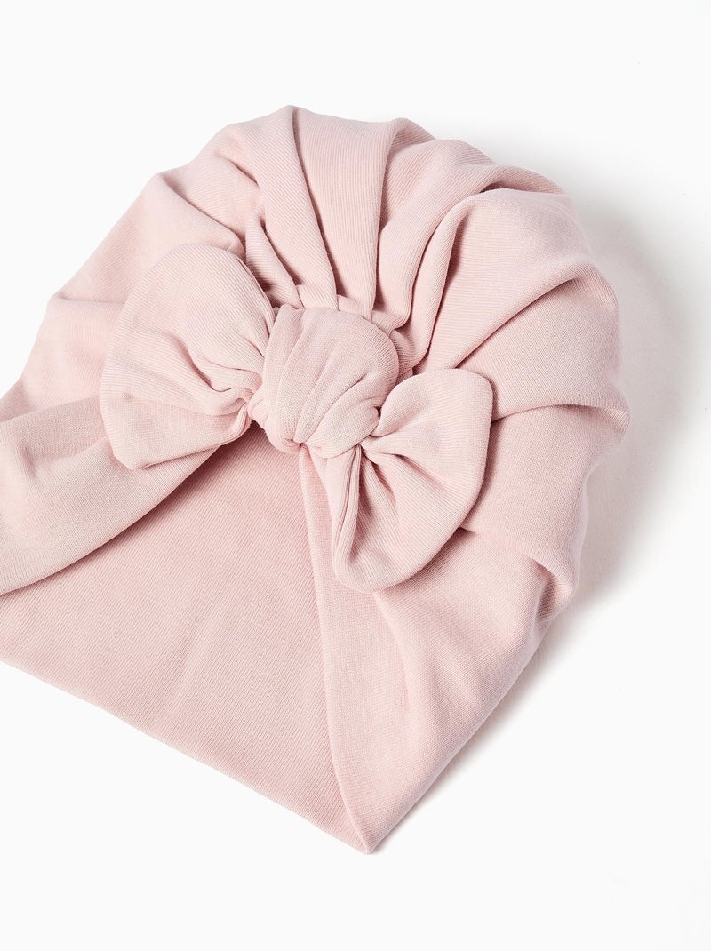 Bonnet-turban avec nœud Rose - Kiabi