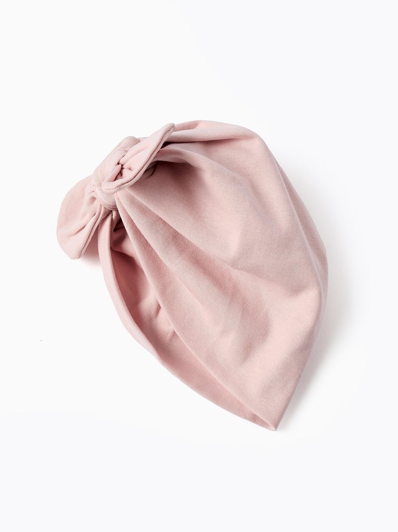 Bonnet-turban avec nœud Rose - Kiabi