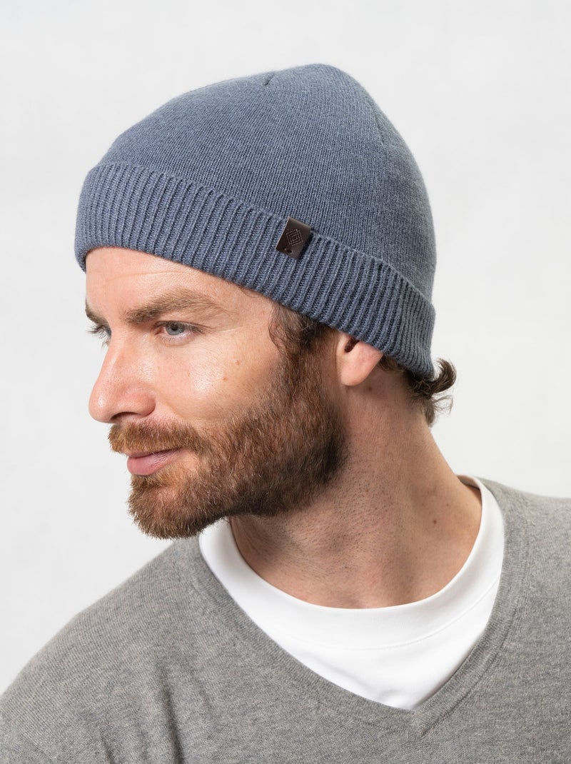 Bonnet ultra doux, non doublé homme Isotoner Bleu denim - Kiabi