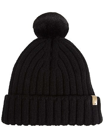 Bonnet ultra doux, pompom imitation fourrure, taille unique femme Isotoner