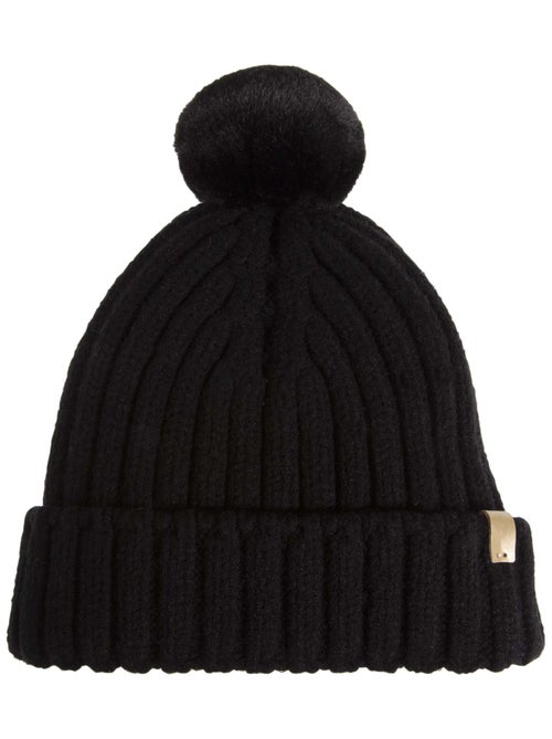 Bonnet ultra doux, pompom imitation fourrure, taille unique femme Isotoner - Kiabi