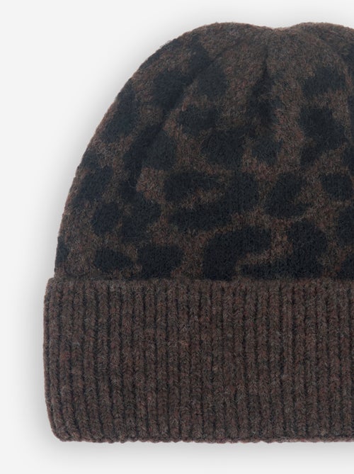 Bonnet uni avec revers - Kiabi