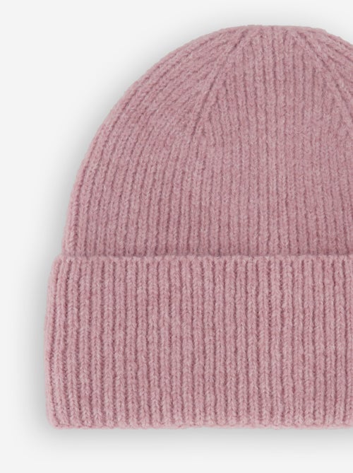 Bonnet uni avec revers - Kiabi