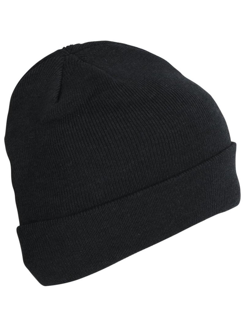 Bonnet uni BERNE Noir - Kiabi