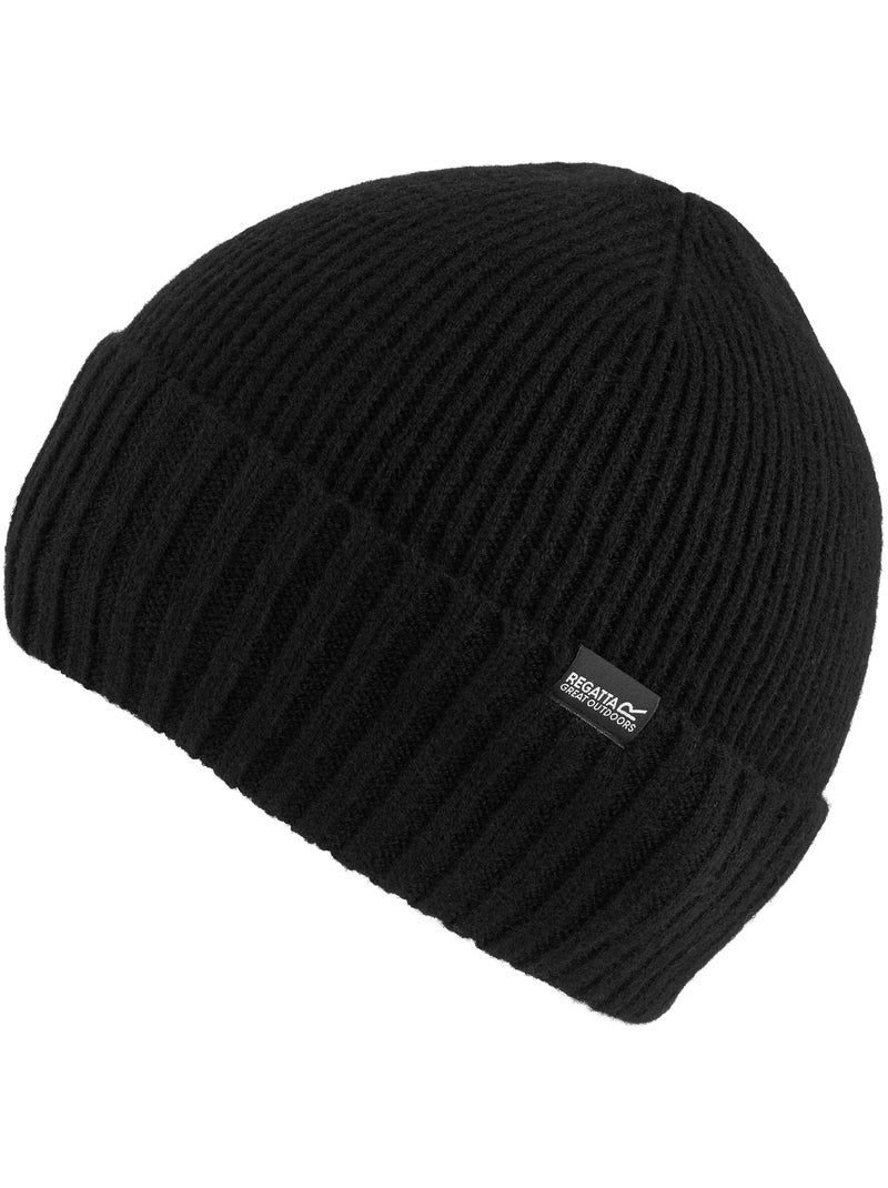 Bonnet uni et côtelé à revers basic - regatta Noir - Kiabi