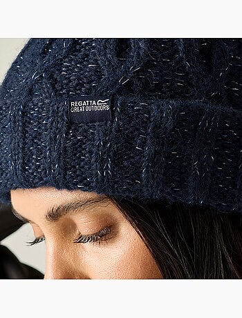 Bonnet uni et tricoté à revers multimix - regatta