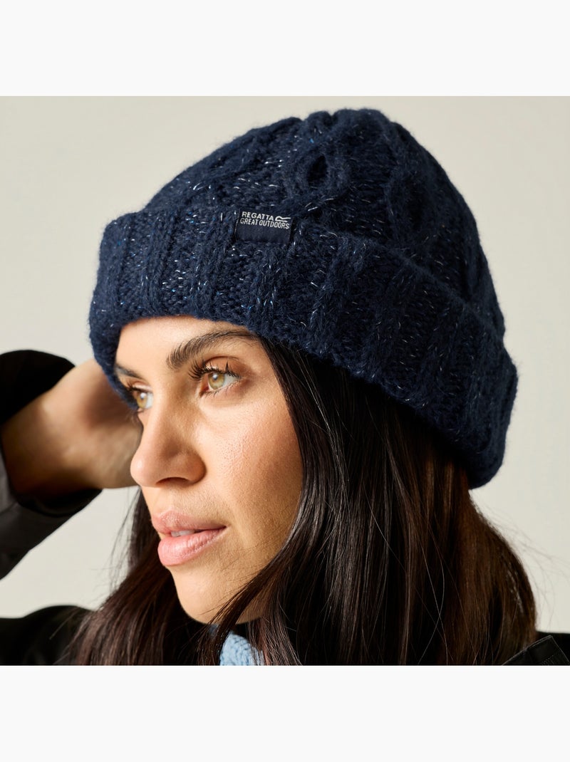 Bonnet uni et tricoté à revers multimix - regatta Bleu marine - Kiabi