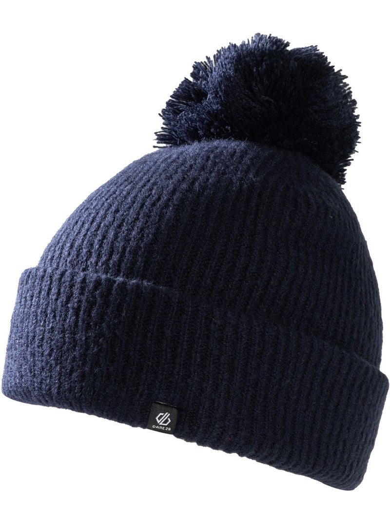 Bonnet uni motif/style pompon - dare 2b Bleu marine - Kiabi