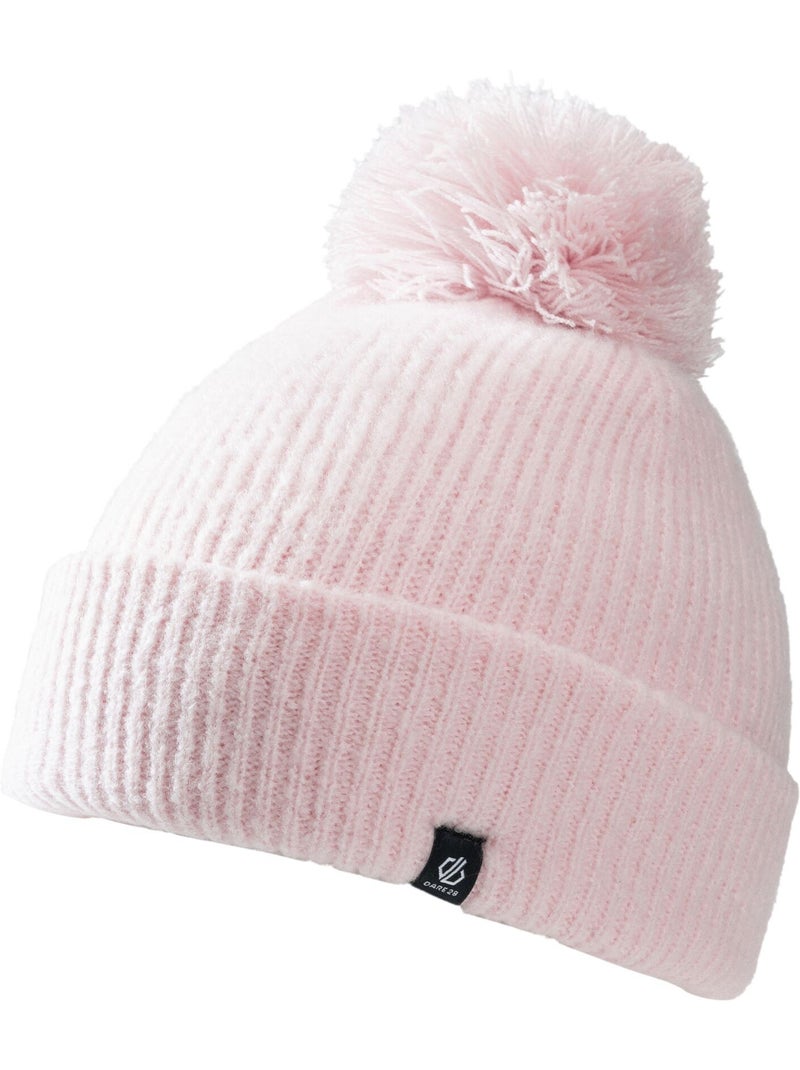 Bonnet uni motif/style pompon - dare 2b Rose pâle - Kiabi