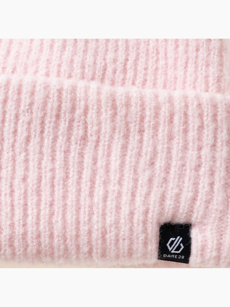 Bonnet uni motif/style pompon - dare 2b Rose pâle - Kiabi