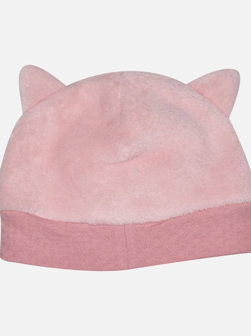 BONNET VELOURS FLORICA Rose - Kiabi