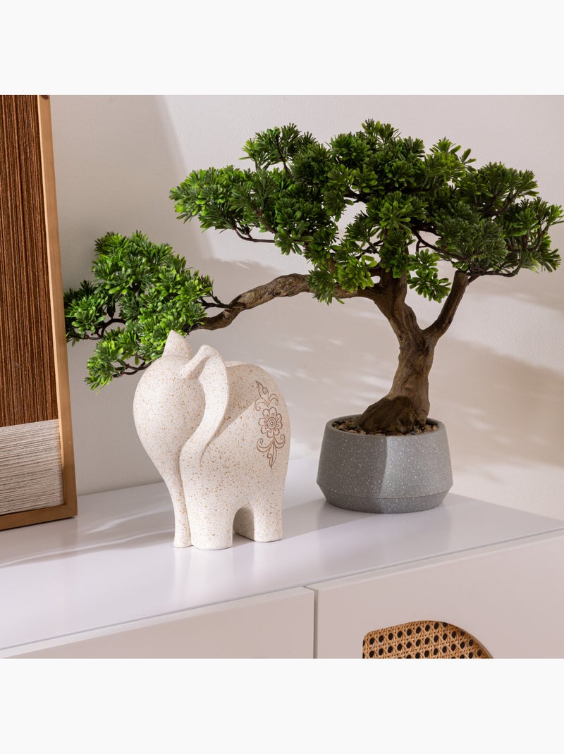 Bonsaï artificiel en pot cylindrique en céramique polin Vert - Kiabi