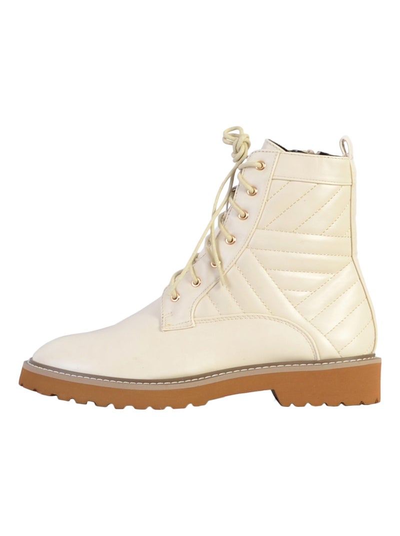 Boot à Lacets The Divine Factory Beige - Kiabi