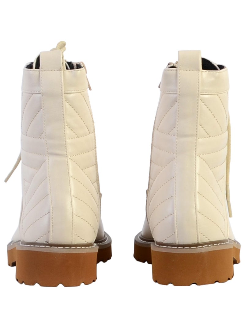 Boot à Lacets The Divine Factory Beige - Kiabi