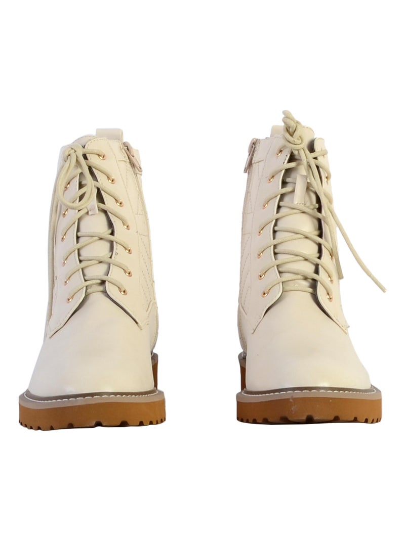 Boot à Lacets The Divine Factory Beige - Kiabi