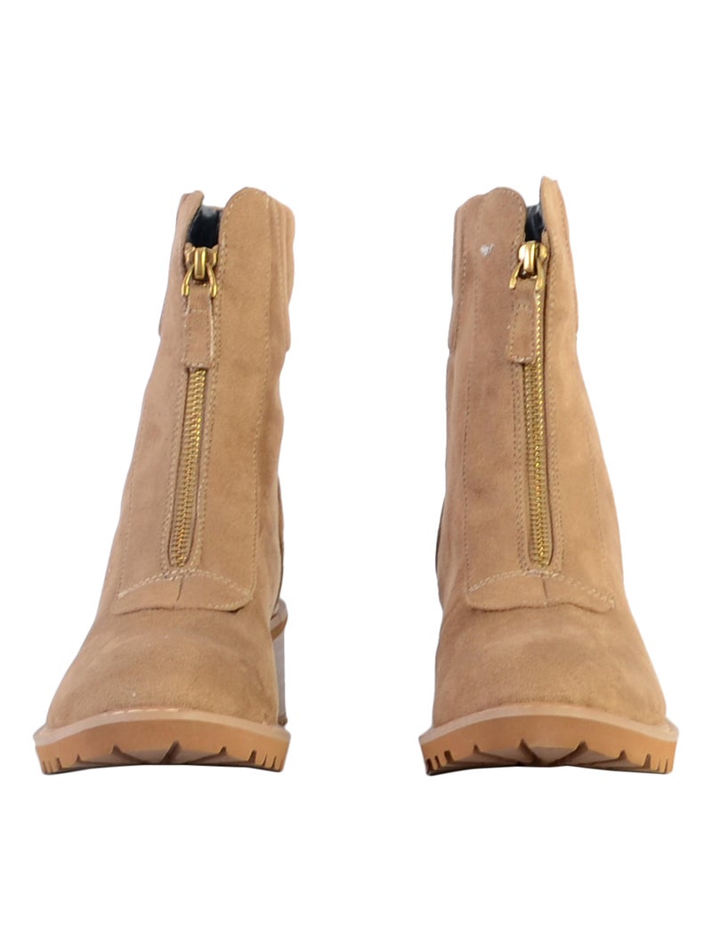 Boot à Zip The Divine Factory Beige - Kiabi