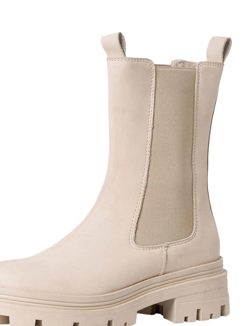 Boot Tamaris Cuir Gris - Kiabi
