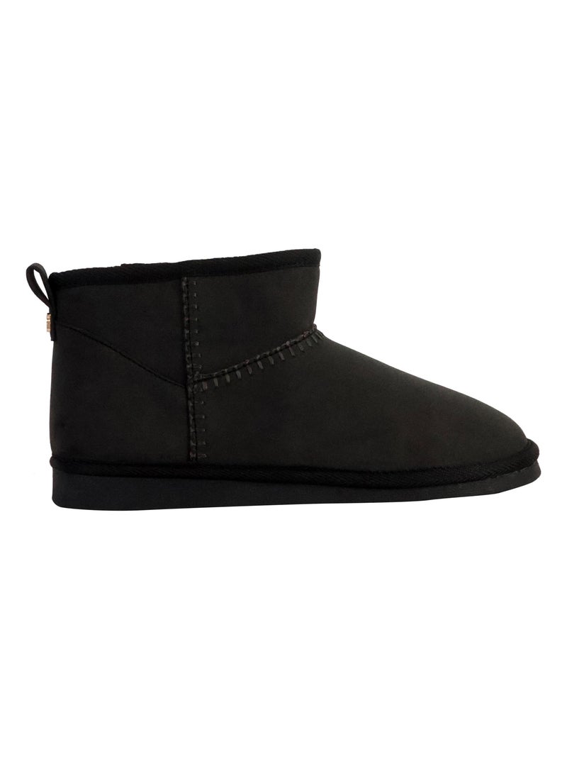 Boots à Enfiler Le Temps Des Cerises Snow Mid Noir - Kiabi