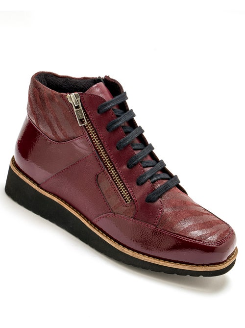 Boots à lacets double zip et lacets - PEDICONFORT - Kiabi
