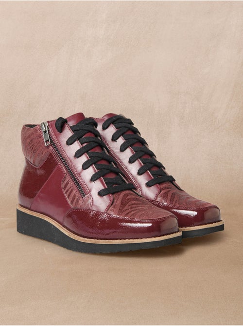 Boots à lacets double zip et lacets - PEDICONFORT - Kiabi