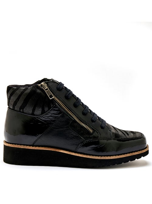 Boots à lacets double zip et lacets - PEDICONFORT - Kiabi