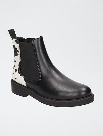Boots à talon en simili