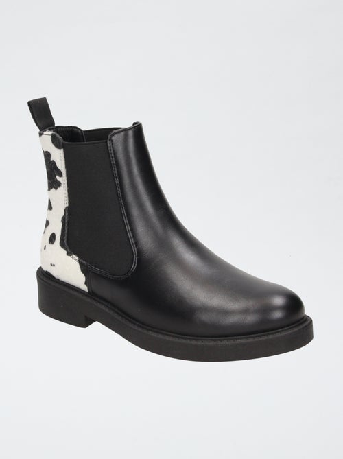 Boots à talon en simili - Kiabi