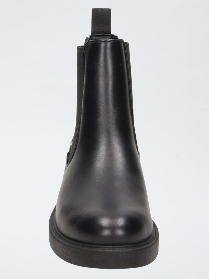 Boots à talon en simili Noir - Kiabi