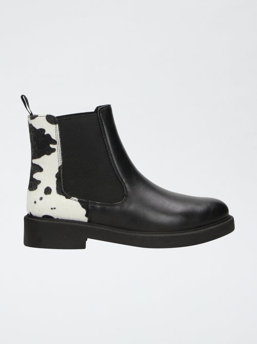 Boots à talon en simili - Kiabi