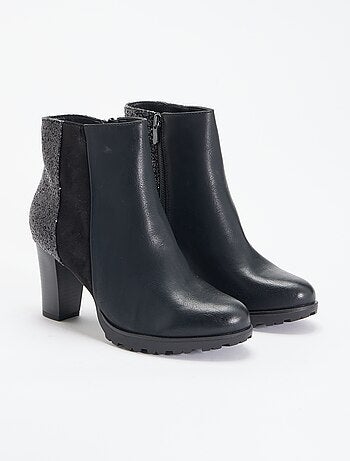 Boots à talon haut avec paillettes