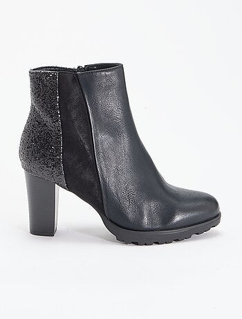 Boots à talon haut avec paillettes