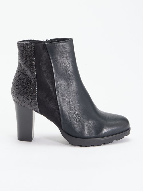 Boots à talon haut avec paillettes - Kiabi Boots à talon haut avec paillettes - Kiabi