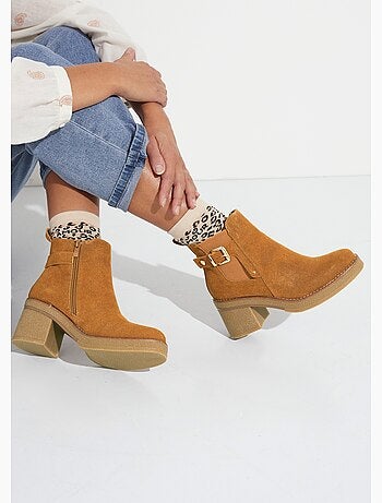Boots à talons hauts et semelle crêpe - afibel