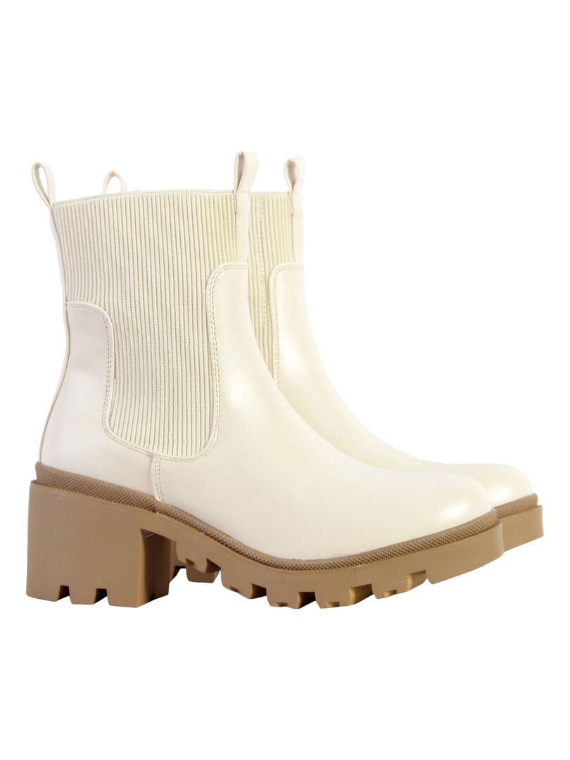 Boots à Talons The Divine Factory Beige - Kiabi