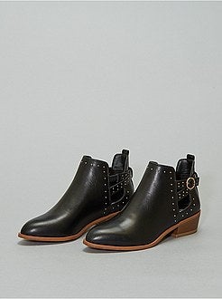 Boots ajourées à clous - Kiabi