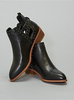 Boots ajourées à clous - Kiabi