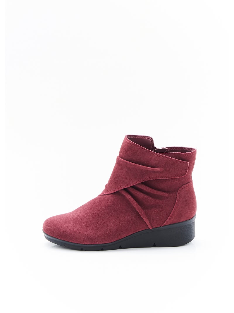 Boots amortyl effet froissé - damart Rouge - Kiabi