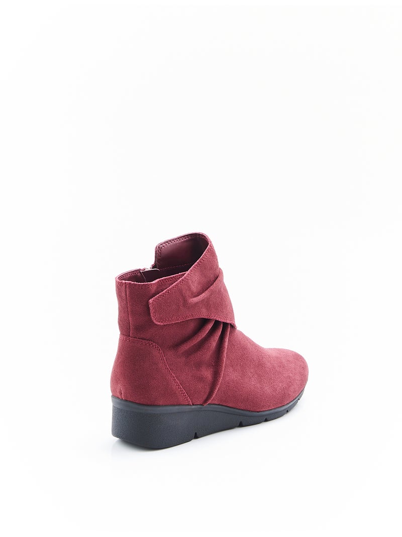 Boots amortyl effet froissé - damart Rouge - Kiabi