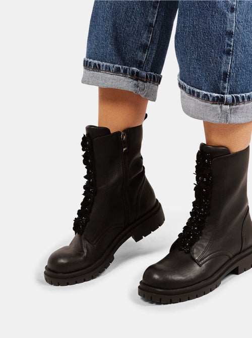 Boots avec applications florales BATA - Kiabi