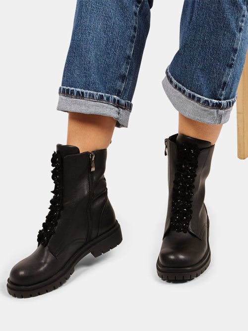 Boots avec applications florales BATA - Kiabi