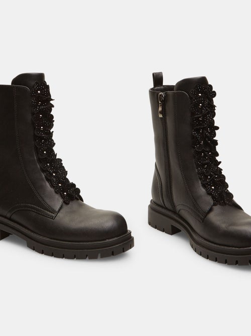 Boots avec applications florales BATA - Kiabi