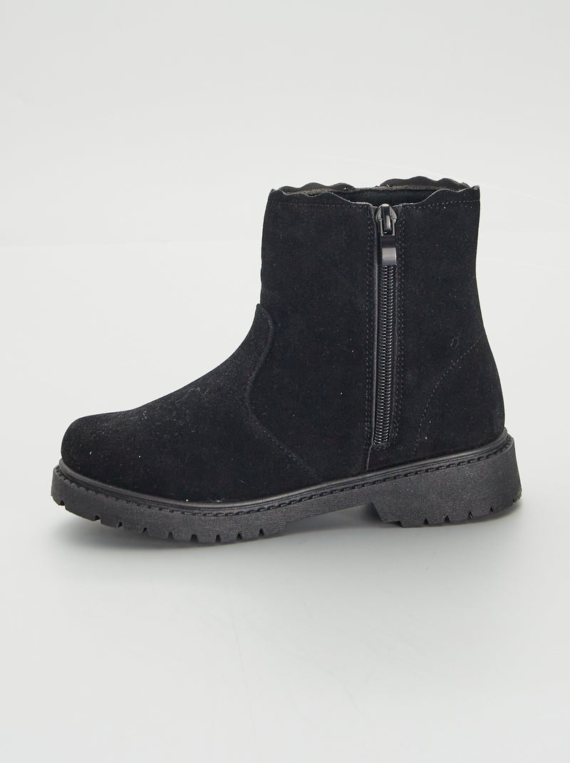 Boots avec bandes pailletées Noir - Kiabi