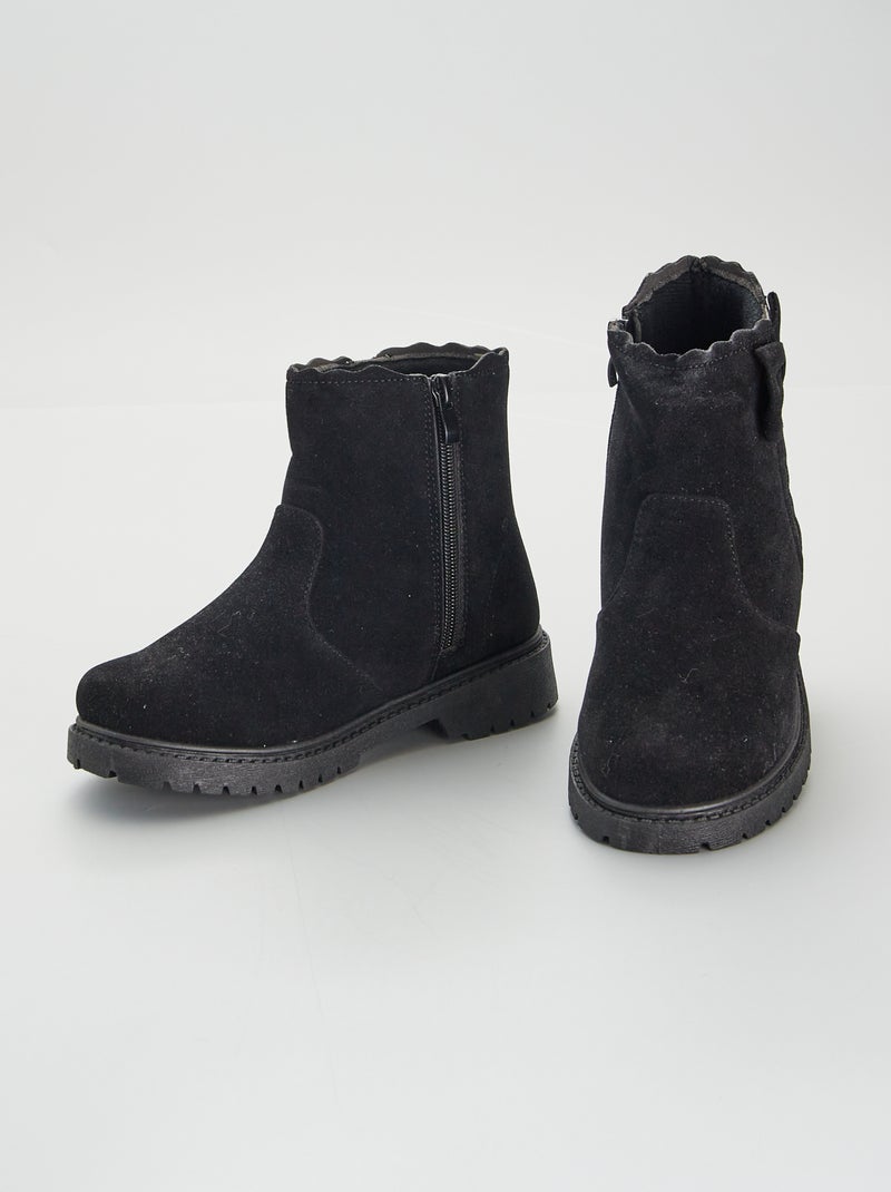 Boots avec bandes pailletées Noir - Kiabi